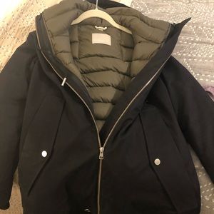 Like New! Soia & Kyo 2-in-1 Black/Olive Jacket